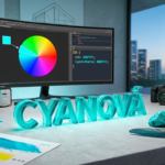cyanová