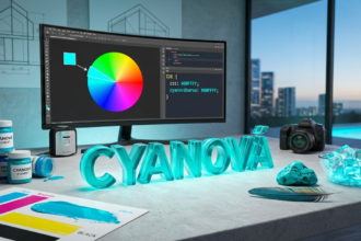 cyanová