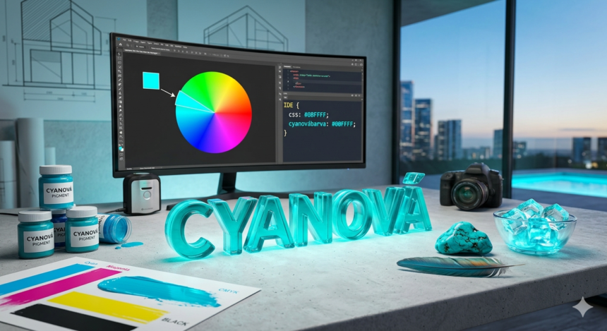 cyanová